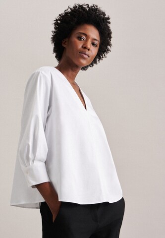 SEIDENSTICKER Bluse 'Schwarze Rose' in Weiß