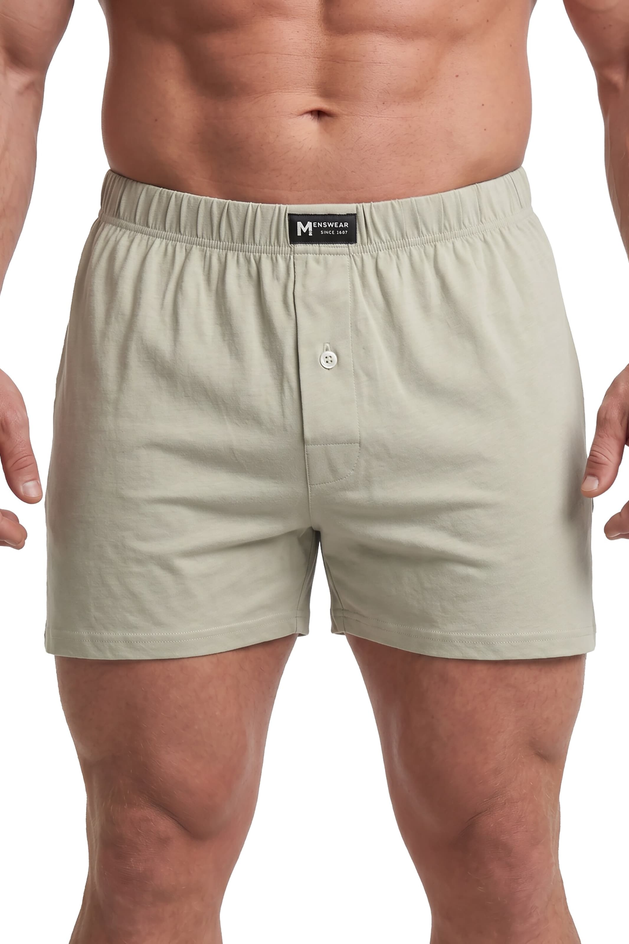 Men Plus Boxershort in Beige: Vorderseite