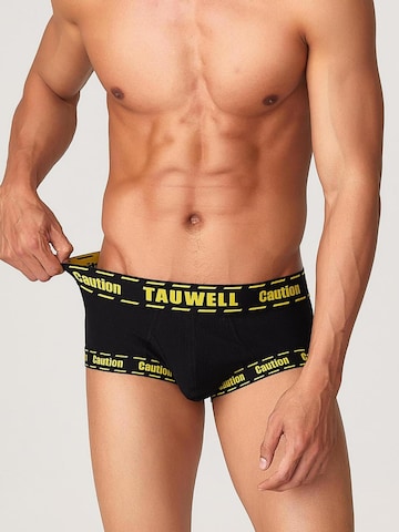 TAUWELL Boxer shorts 'Caution' in Black: front
