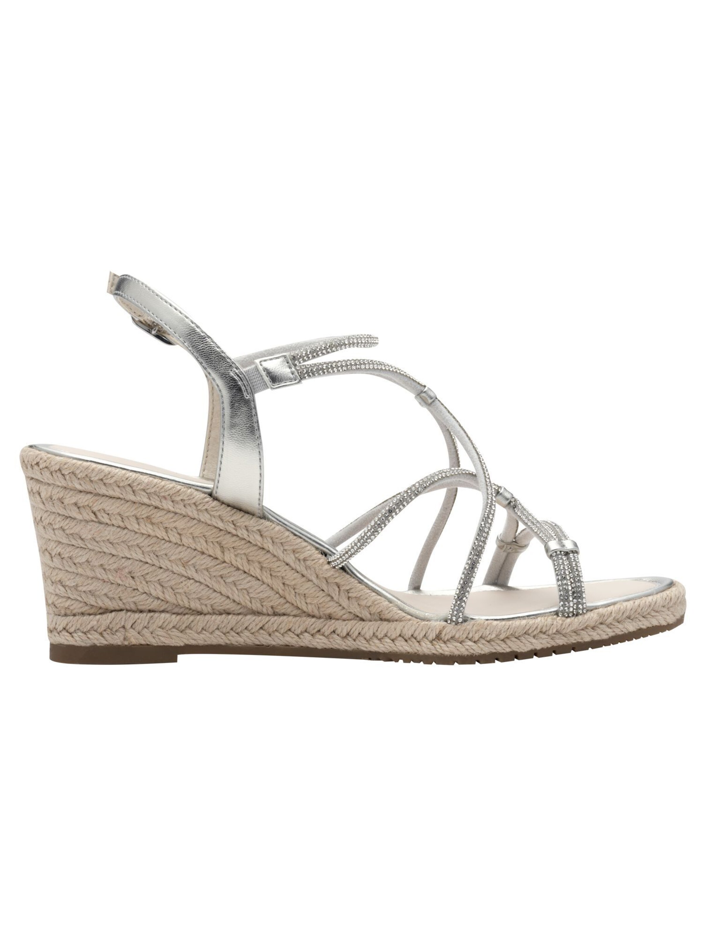 Tamaris Sandalen met riem in Zilver