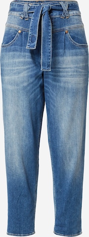 Herrlicher Tapered Pleat-front jeans 'Kabira' in Blue: front