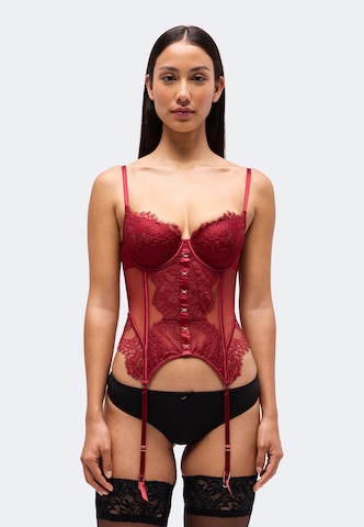 Hunkemöller Korzet 'Cecilia' – červená: přední strana