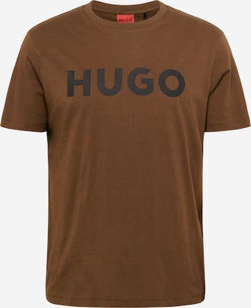 HUGO Red - Camisa 'Dulivio' em castanho: frente