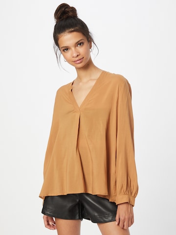 UNITED COLORS OF BENETTON Blouse in Brown: front