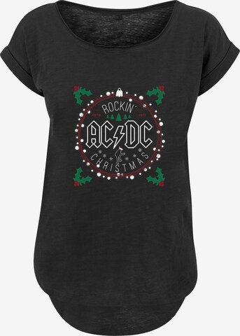 F4NT4STIC Shirt 'ACDC Rockin Christmas' in Black: front