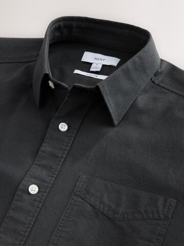 Next Regular fit Srajca 'Oxford' | siva barva