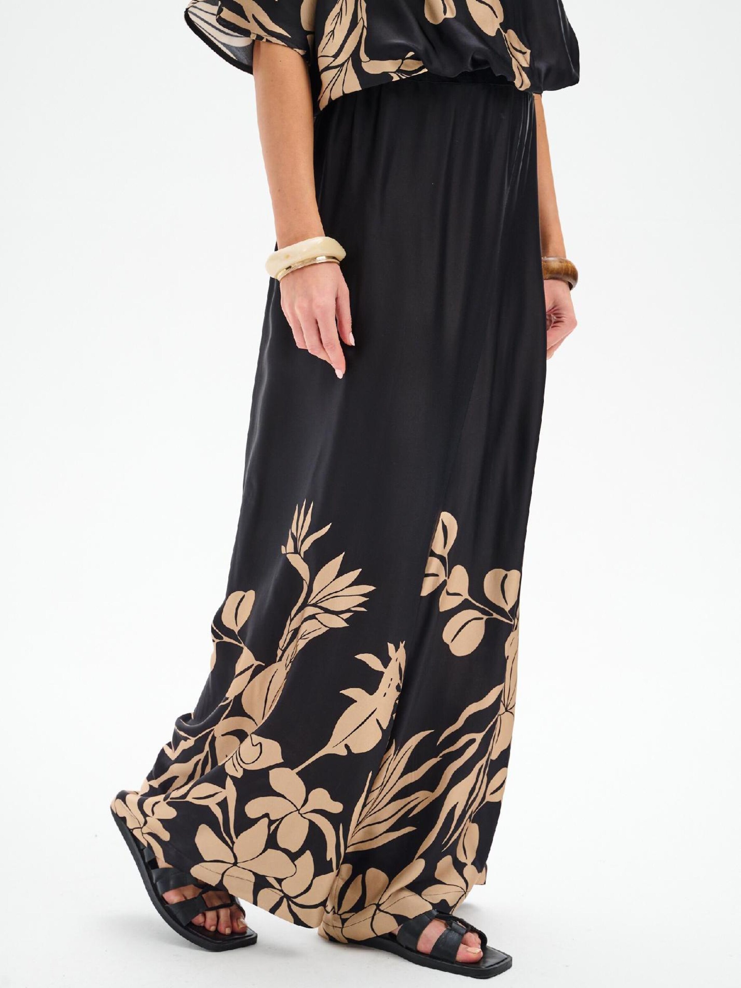 Blue Shadow Wide Leg Hose 'Bardo'‌‌ in Schwarz