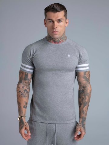 SikSilk Shirt in Grijs: voorkant