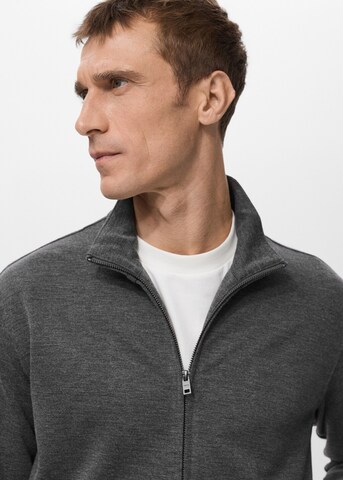 MANGO MAN Zip-Up Hoodie 'Portellz' in Grey