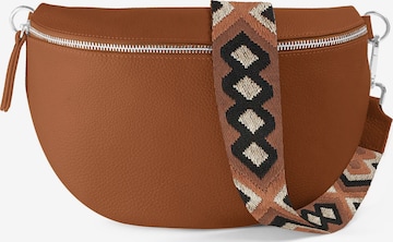 lePelou Gürteltasche 'JUNA large' in Braun: Vorderseite