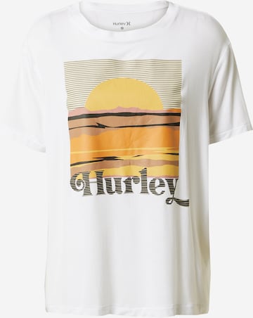 Maglia funzionale di Hurley in bianco: frontale