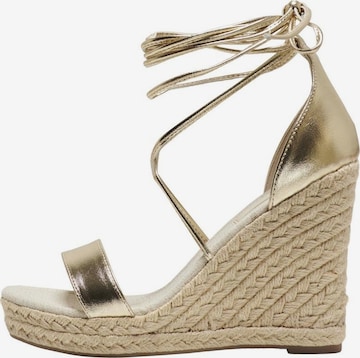 ONLY - Sandalias 'AMELIA' en oro: frente