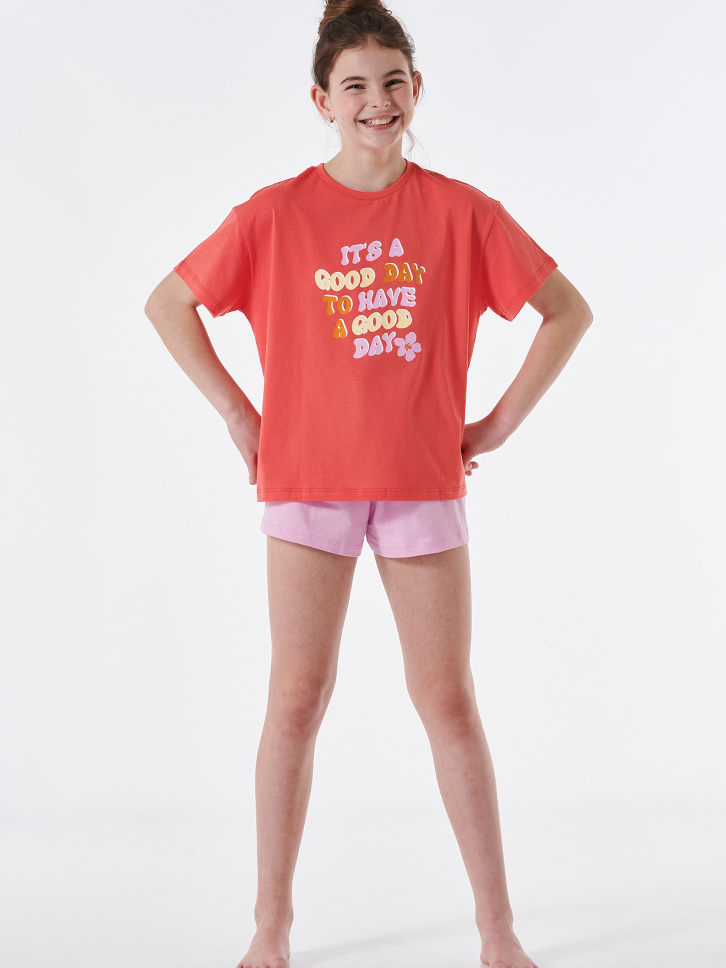 SCHIESSER - Pijama en rojo: frente