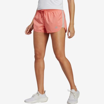 ADIDAS PERFORMANCE Loose fit Workout Pants 'Run It' in Orange: front