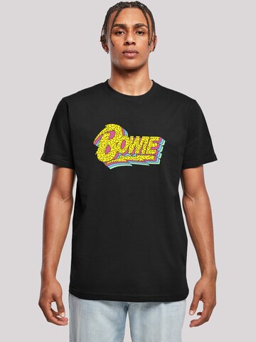 F4NT4STIC Shirt 'David Bowie Moonlight 90s' in Schwarz: Vorderseite
