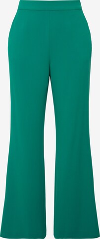 Ulla Popken Wide leg Broek in Groen: voorkant