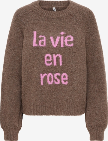Pull-over ONLY en marron : devant