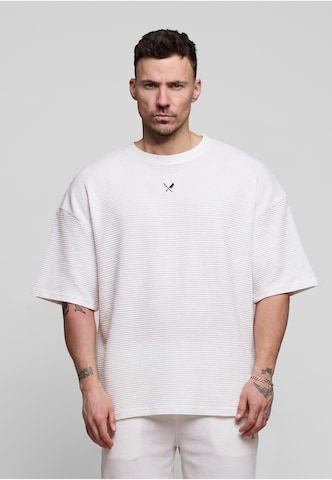 T-Shirt Distorted People en blanc : devant