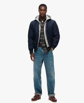 Superdry Between-season jacket 'MA1' in Blue