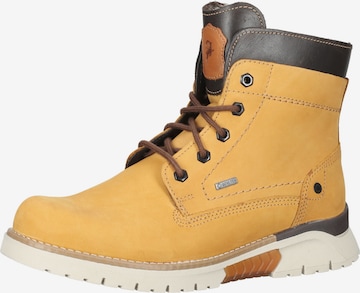 FRETZ MEN Lace-Up Boots in Yellow: front