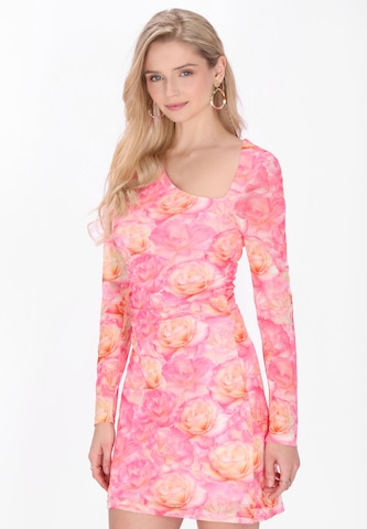 Robe IZIA en rose : devant