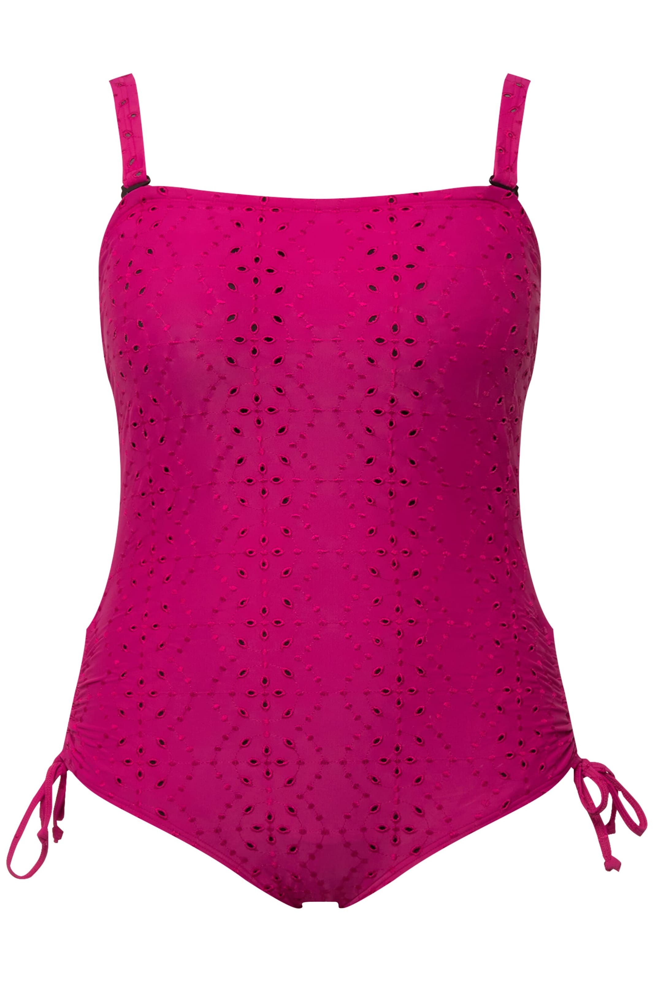 Ulla Popken T-shirt Badpak in Roze: voorkant