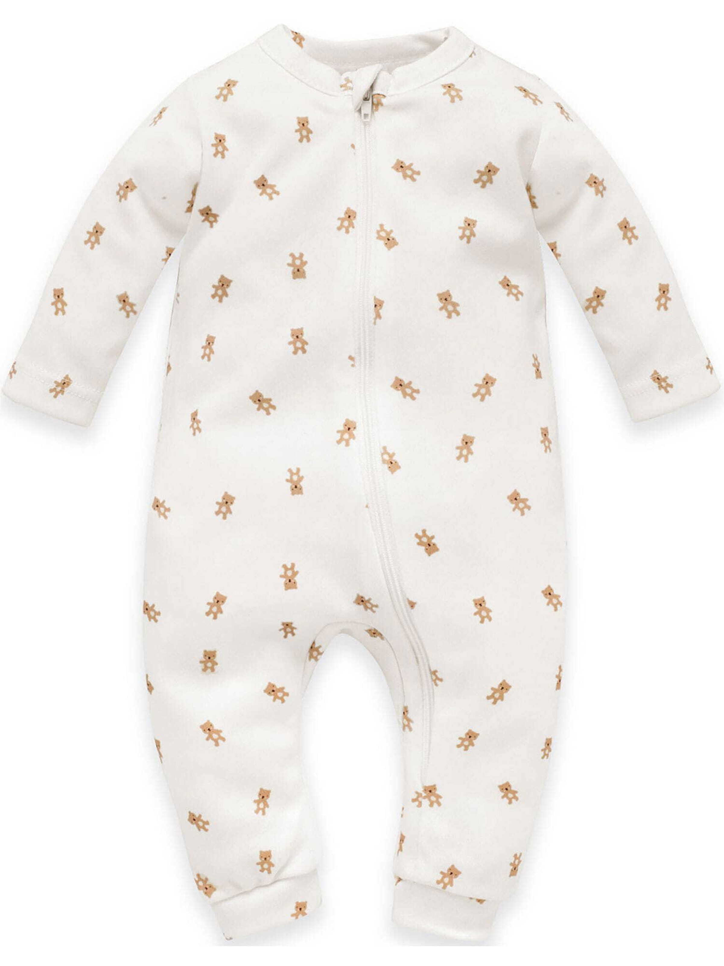 Pinokio Strampler in Weiß: Vorderseite