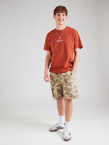 JACK & JONES Футболка 'JORVesterbro' в Коричневый