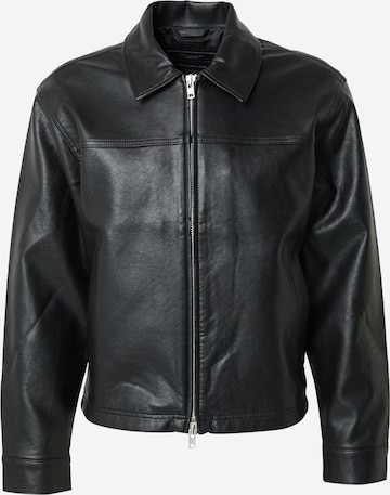 Abercrombie & FitchPrijelazna jakna - crna boja: prednji dio