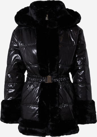 River Island Winter Jacket in Black: front
