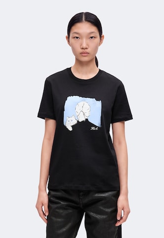 Karl Lagerfeld Póló - fekete: elől
