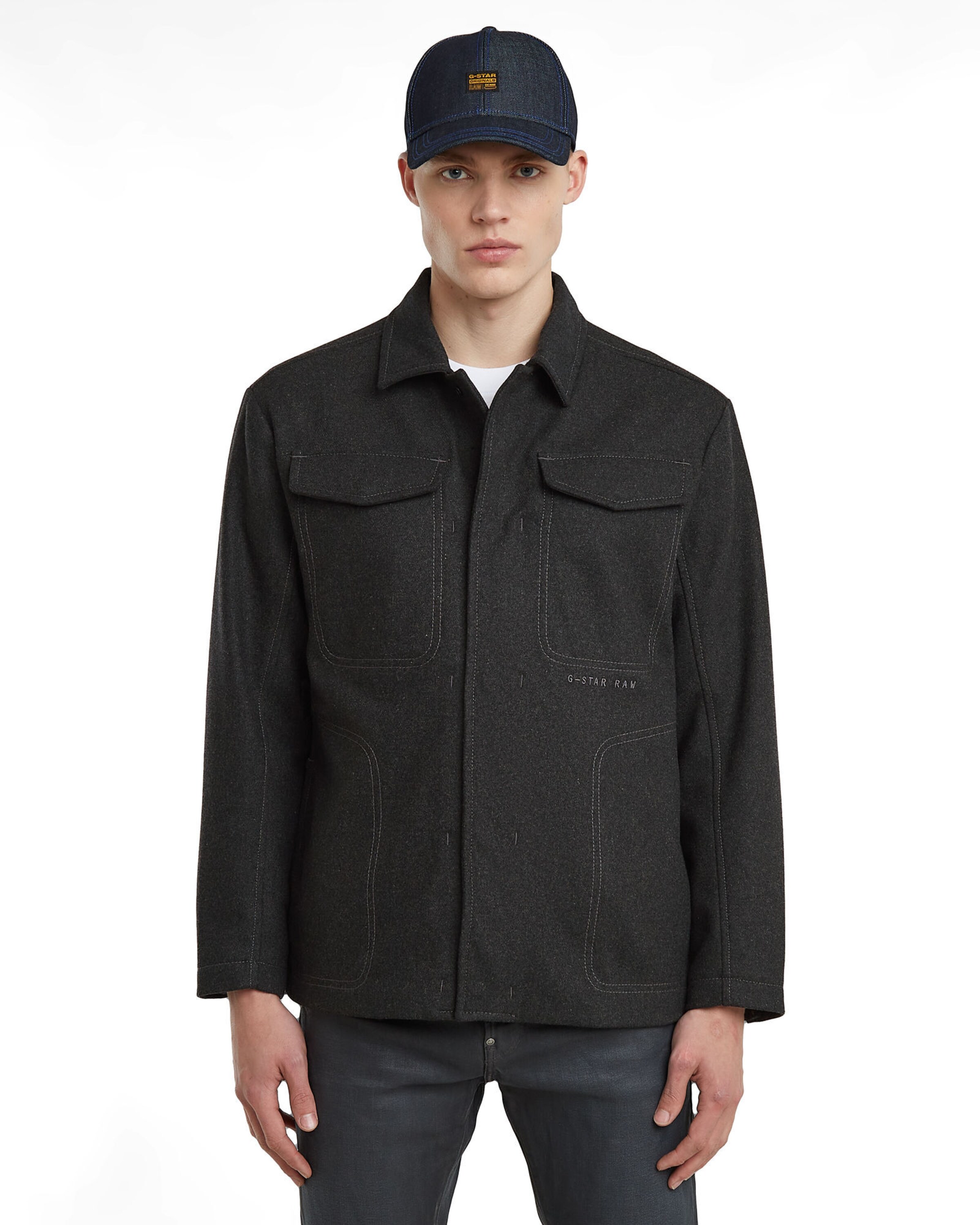 G-STAR Jacke 'Chore' in Grau: Vorderseite