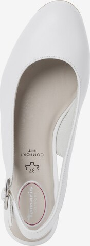 TAMARIS Slingback Pumps 'COMFORT' in White