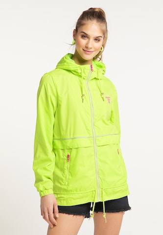 MYMO Between-Season Jacket in Green: front