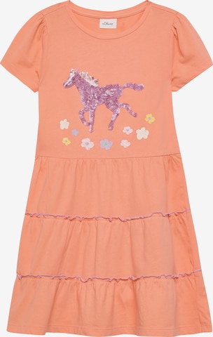 s.Oliver Kleid in Orange: Vorderseite