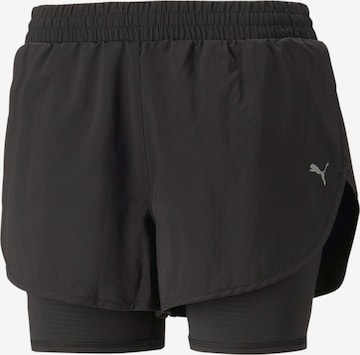 PUMA Regular Workout Pants in Black: front