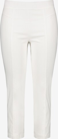 SAMOON Slim fit Trousers in White: front