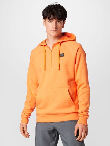 UNDER ARMOUR Athletic Sweatshirt in Orange: front