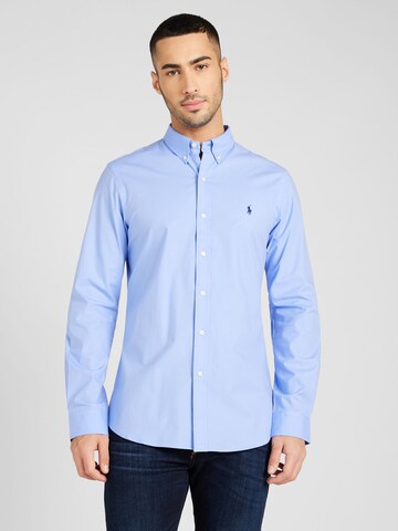 Polo Ralph Lauren - Ajuste estrecho Camisa en azul: frente