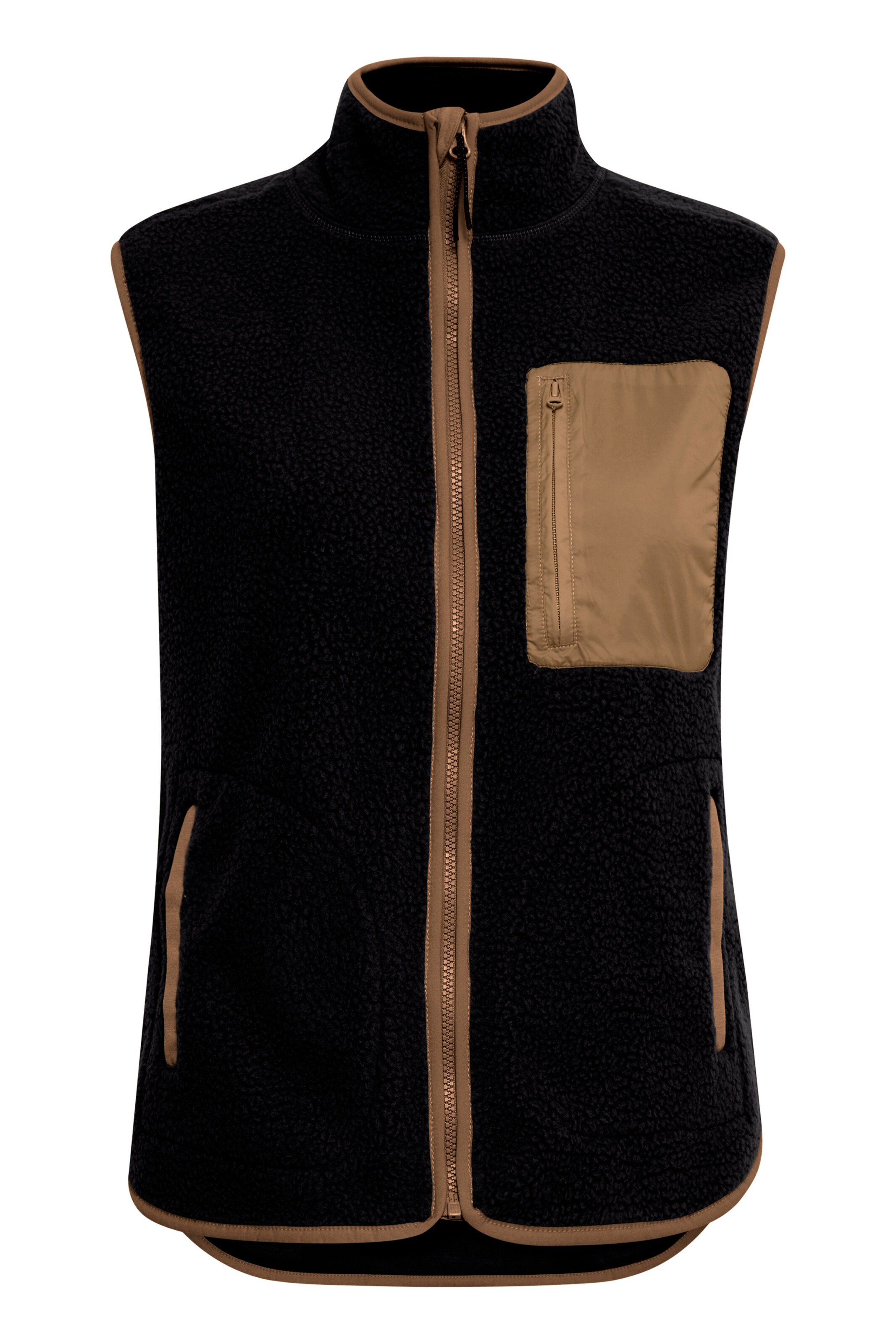 Fransa Bodywarmer 'FRMila' in Zwart: voorkant