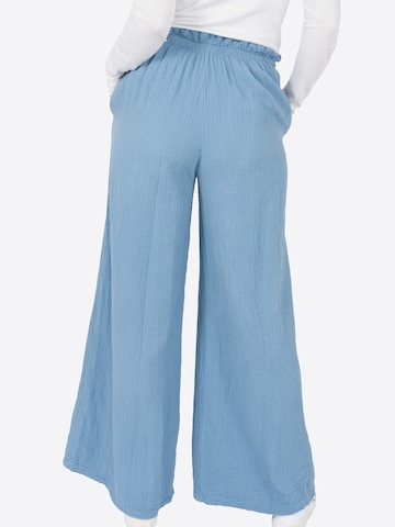 Seasons of April Wide leg Broek 'Liska' in Blauw