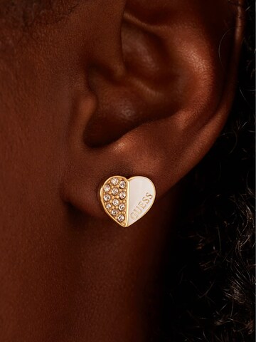 Boucles d'oreilles 'Design' GUESS en or : devant
