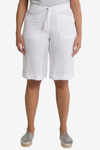 Ulla Popken Regular Pants in White: front