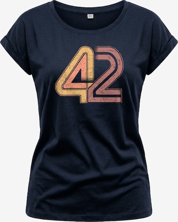MAKAYA Shirt '42 The Answer' in Blue: front