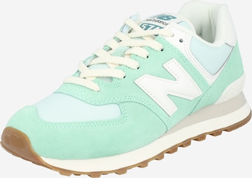 Baskets basses '574' new balance en vert : devant