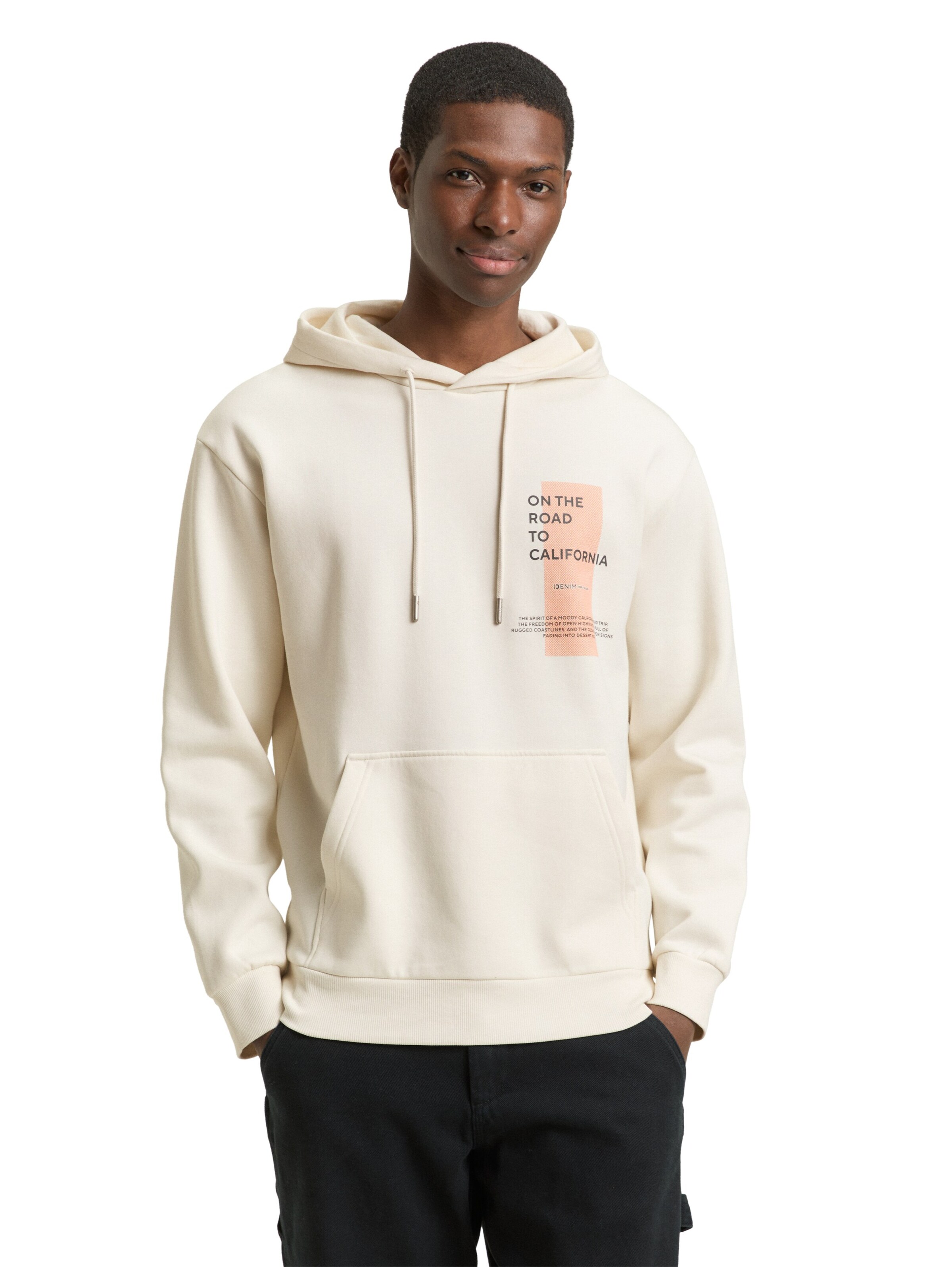 TOM TAILOR DENIM Sweatshirt in Beige: front