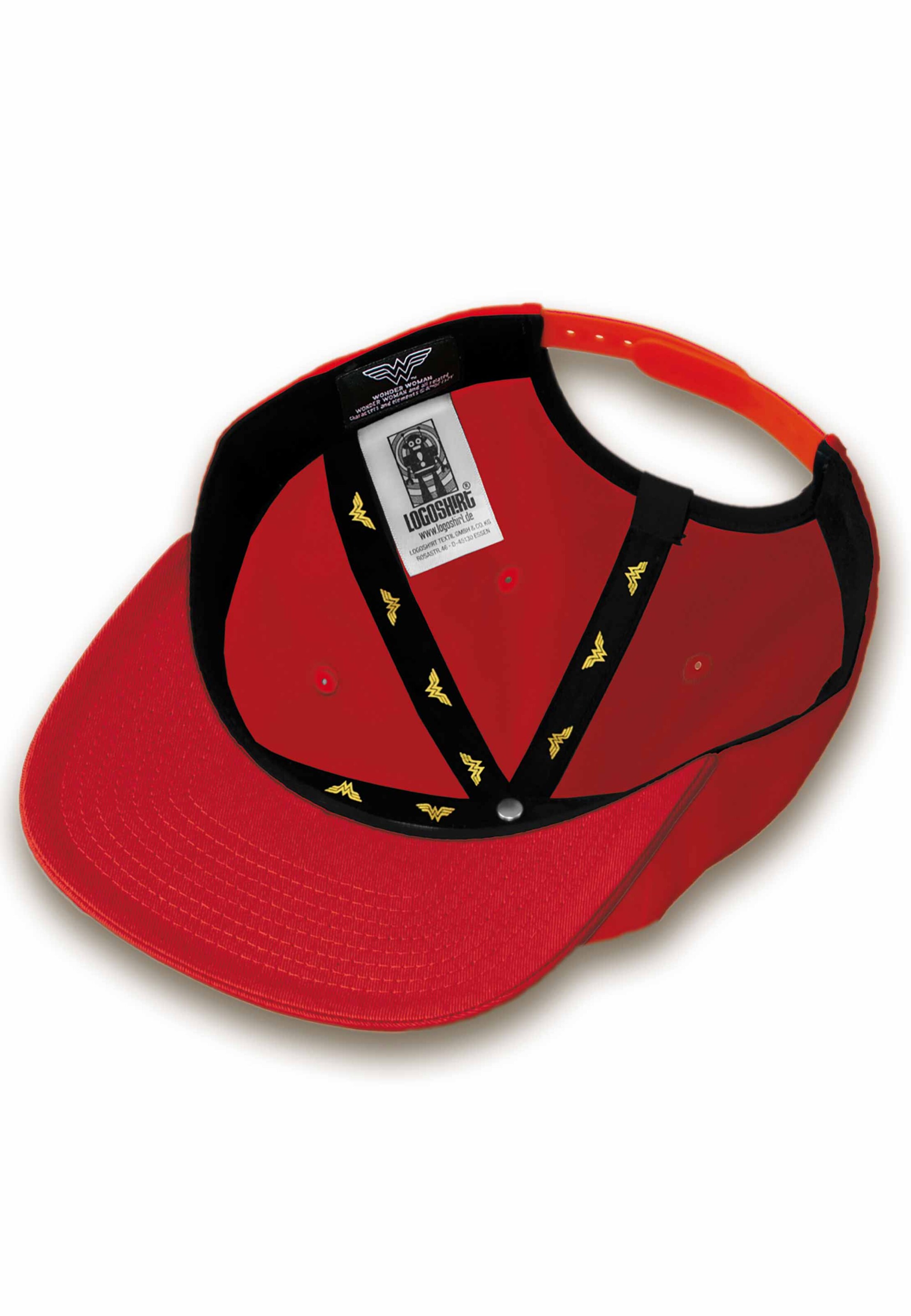 LOGOSHIRT Cap 'DC - Wonder Woman' in Red