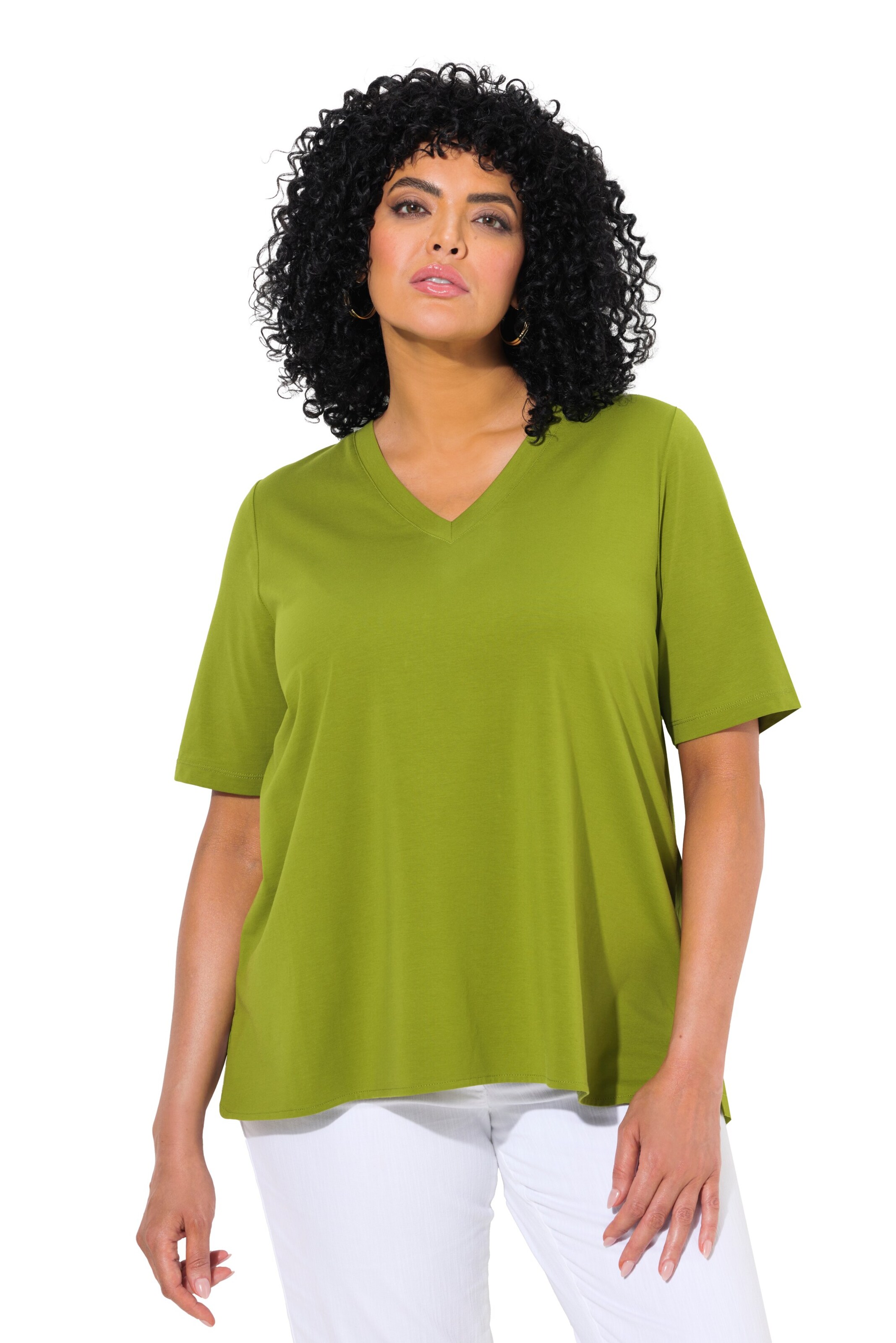 Ulla Popken Shirt in Groen: voorkant
