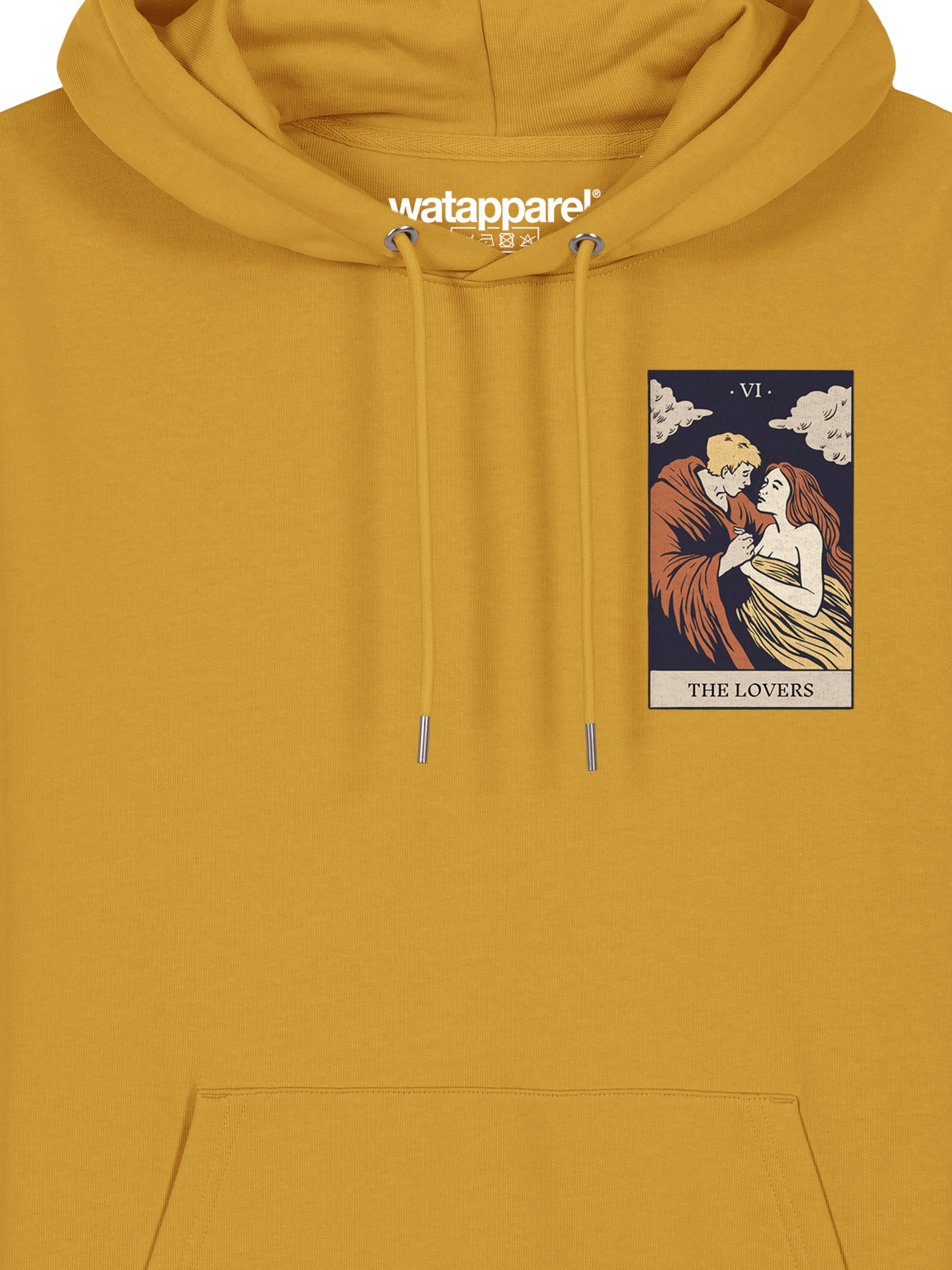 Felpa ' Tarot The Lovers ' di Watapparel in giallo