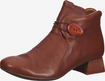 THINK! Booties in Brown: front